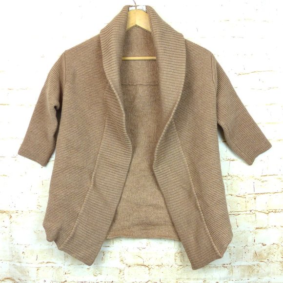 Aritzia Babaton Cardigan Womens S Brown Rib Knit Sweater...